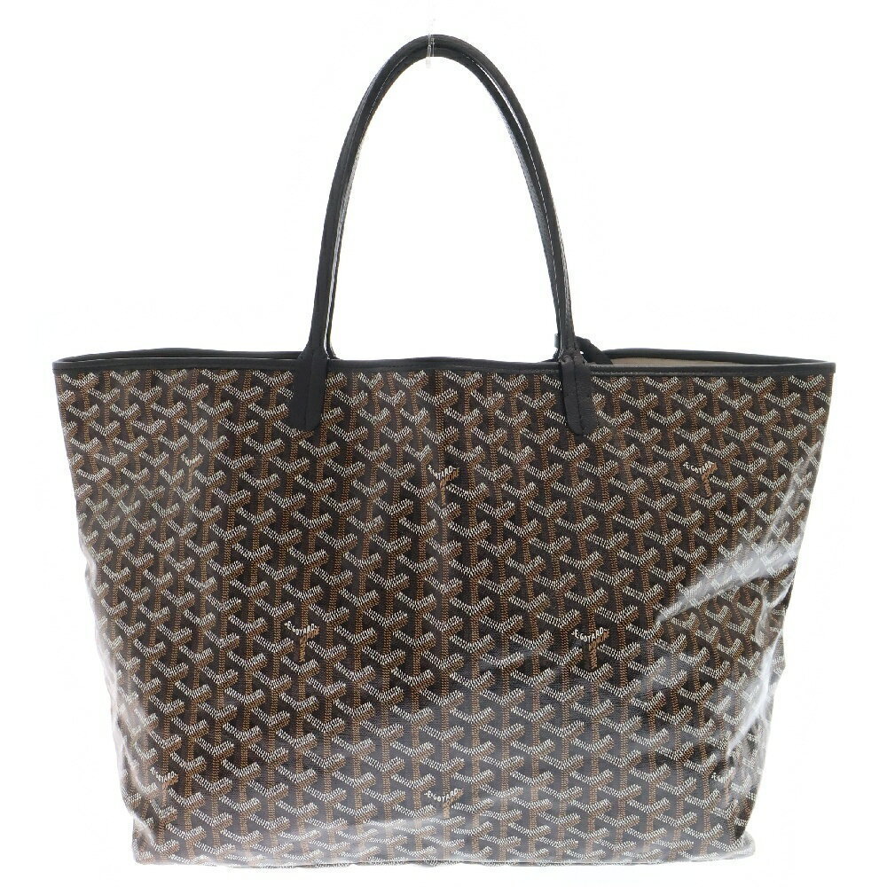 GOYARD Saint Louis GM Handbag Tote Shoulder Bag Black Brown - Picture 2 of 5